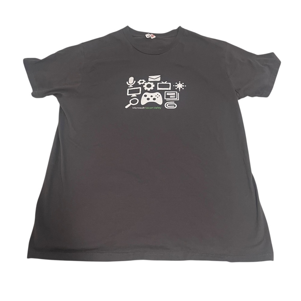 Hanes Shirt Boys Large Gray Microsoft SiliconValley Logo Lightweight Comfortable